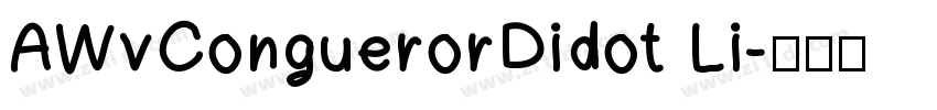 AWvConguerorDidot Li字体转换